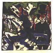 Ernst Ludwig Kirchner Schlemihls entcounter with small grey man oil painting reproduction